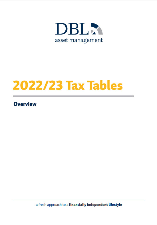 2022 23 Tax Tables DBL Asset Management